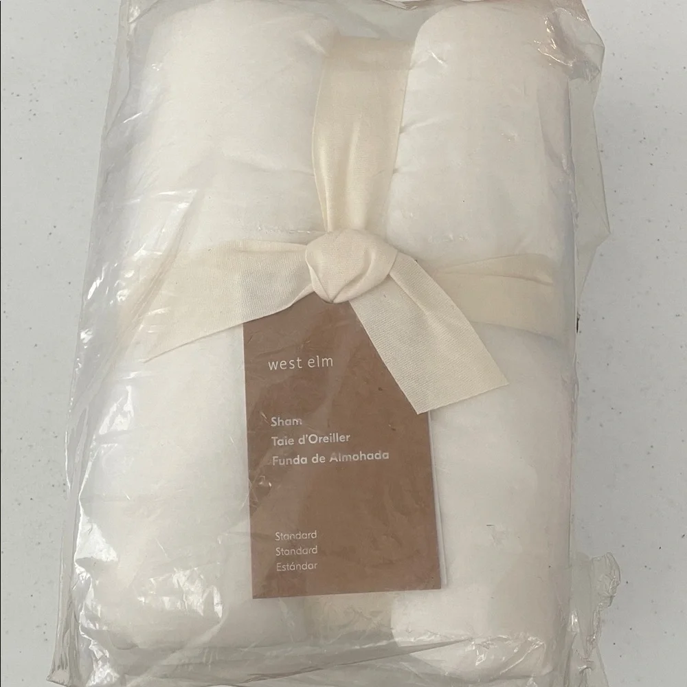 West Elm Silky TENCEL™ Plush Standard Sham White
